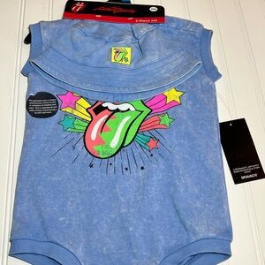 The Rolling Stones Size 24M Onesie Set with Hat NWT